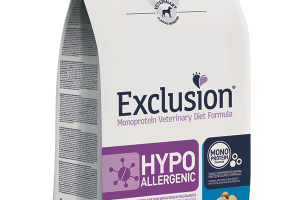 Exclusion monoprotein vet diet hypoallergenic fish potato medium large breed